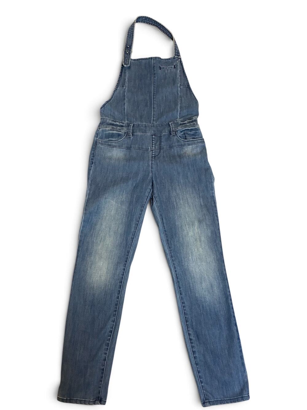 Armani Exchange J-Summer Denim Halter Jumpsuit Overalls
